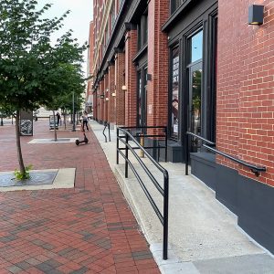 Accessible ramp outside of building