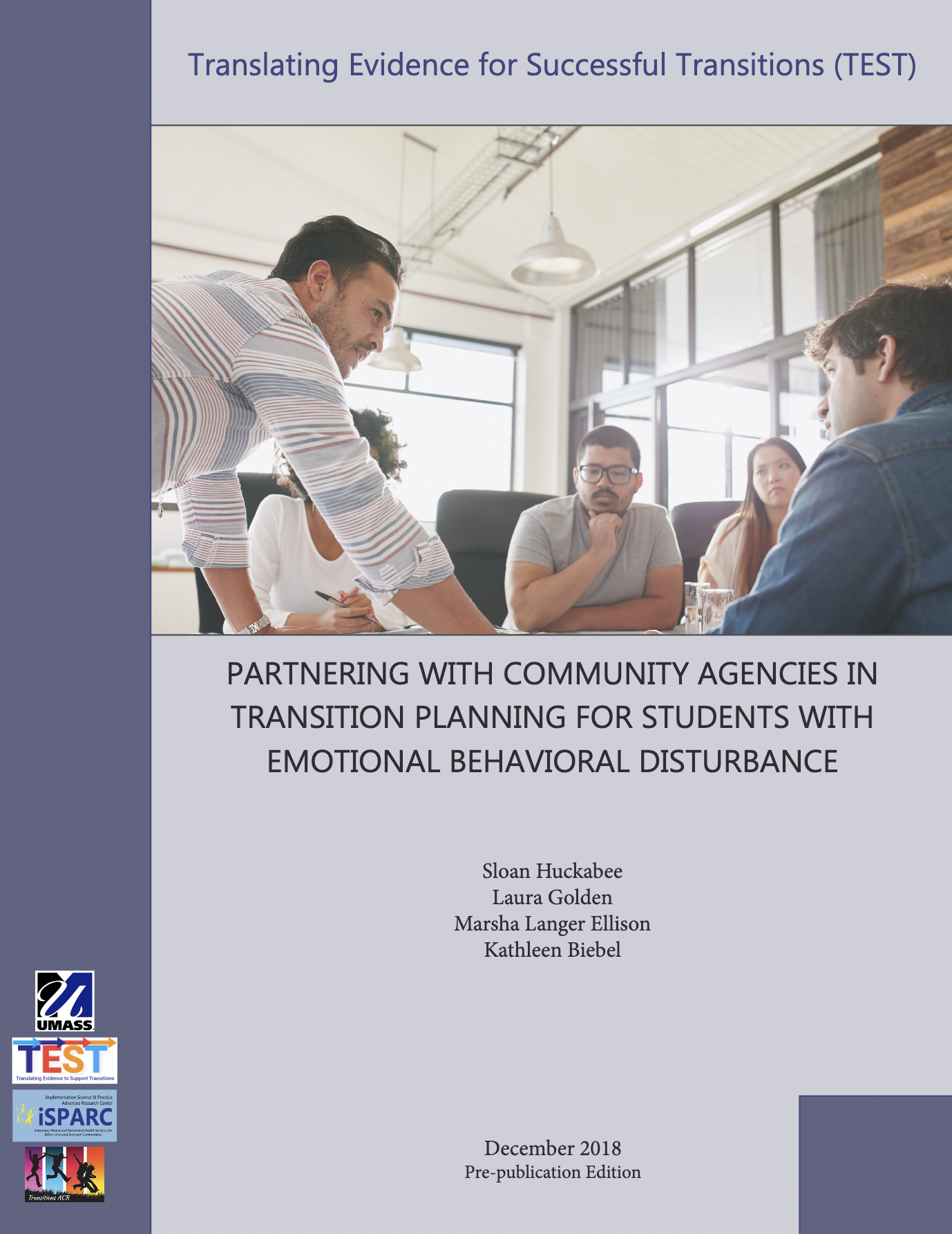 Screenshot of Partnering with Community Agencies in Transition Planning for Students with Emotional Behavioral Disturbance PDF