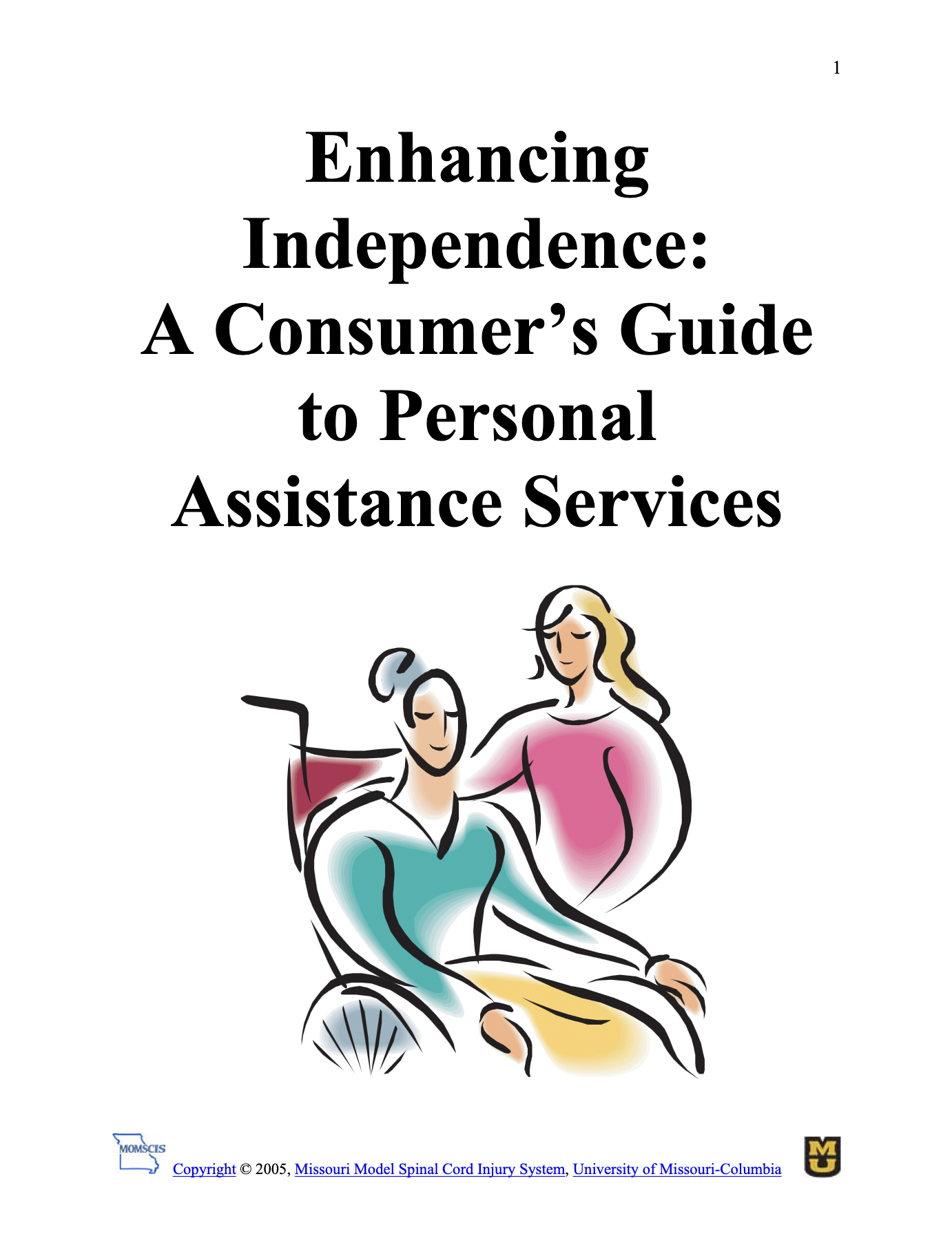 Screenshot of Enhancing Independence: A Consumer's Guide to Personal Assistance Services PDF