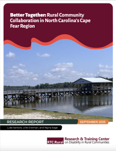 Screenshot of Better Together: Rural Community Collaboration in North Carolina's Cape Fear Region cover page