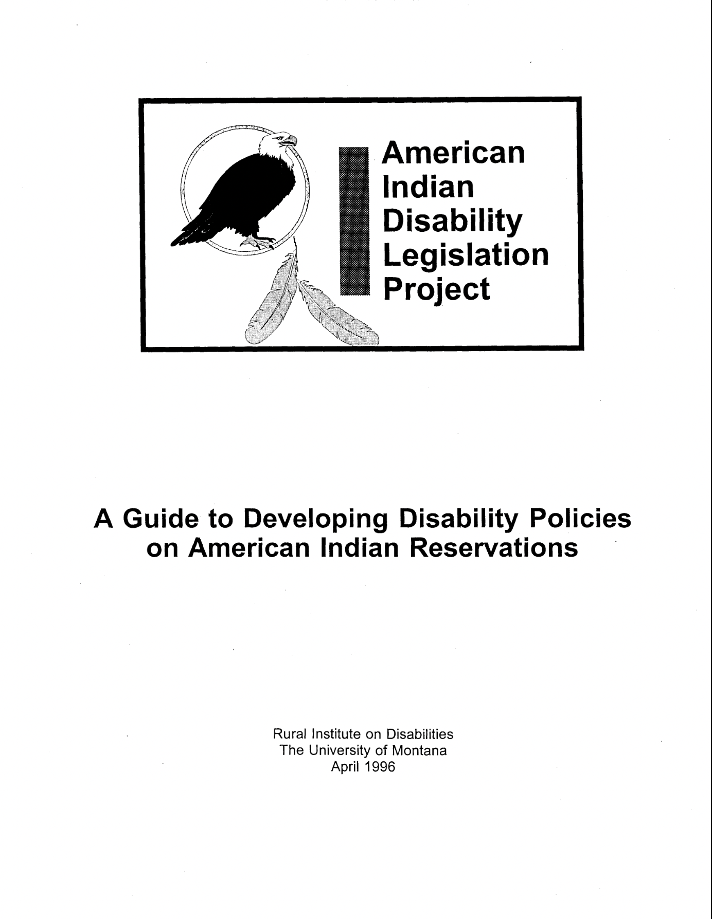 Screenshot of A Guide to Developing Disability Policies on American Indian Reservations PDF