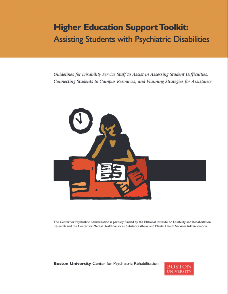 Higher Education Support Toolkit: Assisting Students With Psychiatric ...