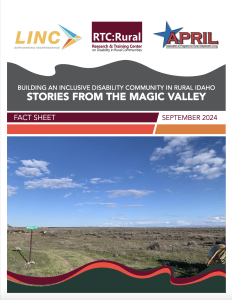 Screenshot of Building an Inclusive Disability Community in Rural Idaho: Stories from the Magic Valley cover page
