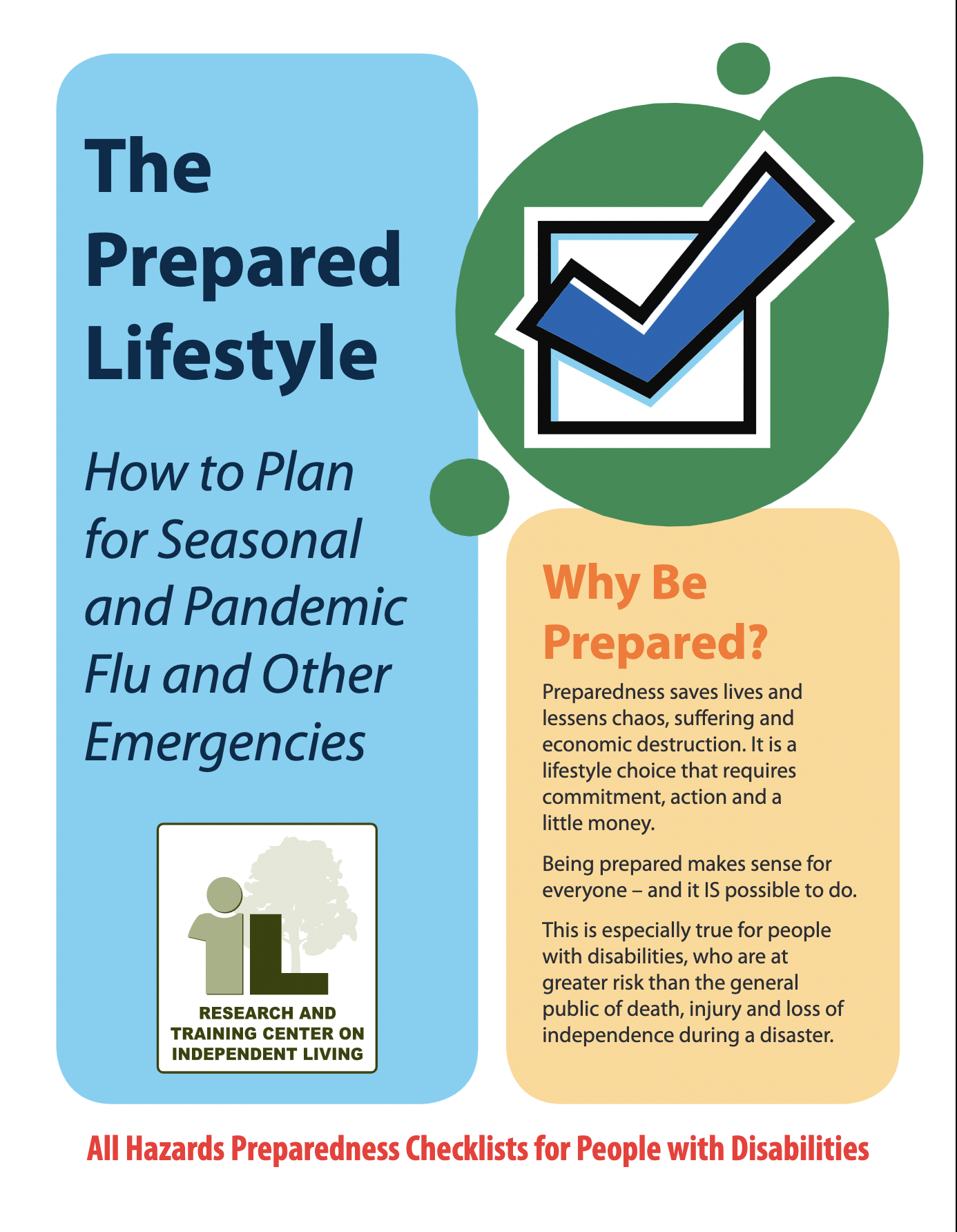 Screenshot of The Prepared Lifestyle: How to Plan for Seasonal and Pandemic Flu and Other Emergencies PDF