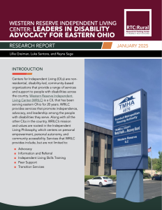 Screenshot of Western Reserve Independent Living Center: Leaders in Disability Advocacy for Eastern Ohio cover page
